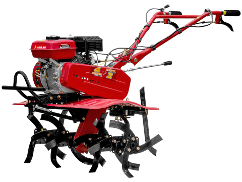 Культиватор Asilak SL-85BL с бензиновым двигателем 7,5 л.с., 4-мя передачами вперед, 2-мя назад, ременным приводом, шестеренчато-цепным редуктором, почвенными фрезами