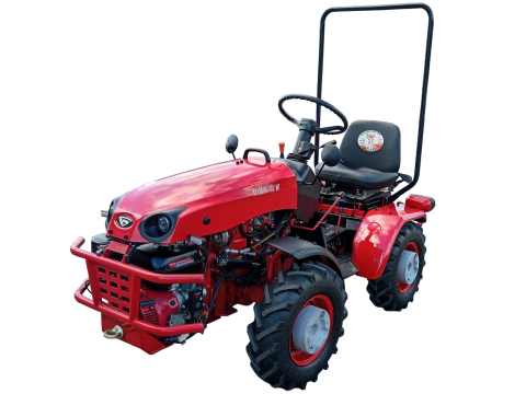 Полноприводный минитрактор Беларус 132МТ с бензиновым двигателем мощностью 15 л.с., валом отбора мощности, гидрообъемным рулевым управлением