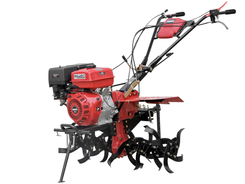 Культиватор Brado GM-1400S с бензиновым двигателем мощностью 14 л.с., пониженной передачей, инструментальным ящиком