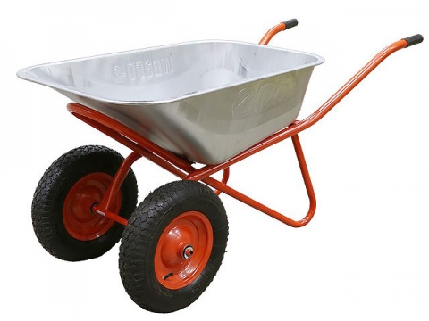 Тачка садовая Eco WB350-2 двухколесная с усиленной рамой