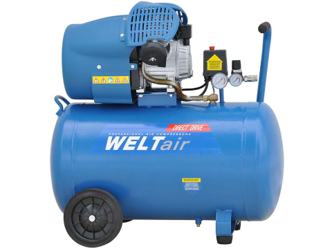 Двухцилиндровый воздушный компрессор Welt AR100VT производительностью 400 л/мин с ресивером объемом 100 литров