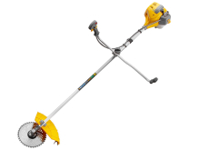 Мотокоса Gunter MSG-192 с бензиновым двигателем 2,58 л.с., объемом 51,7 см. куб. с двухплечным ремнем, полуавтоматической триммерной катушкой, пильным диском