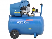 Двухцилиндровый воздушный компрессор Welt AR100VT производительностью 400 л/мин с ресивером объемом 100 литров